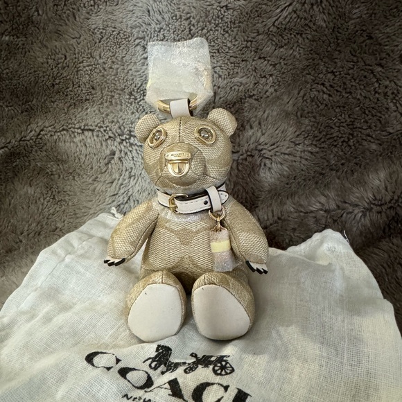 Coach Bear Bag Charm in Signature Canvas - Picture 2 of 2